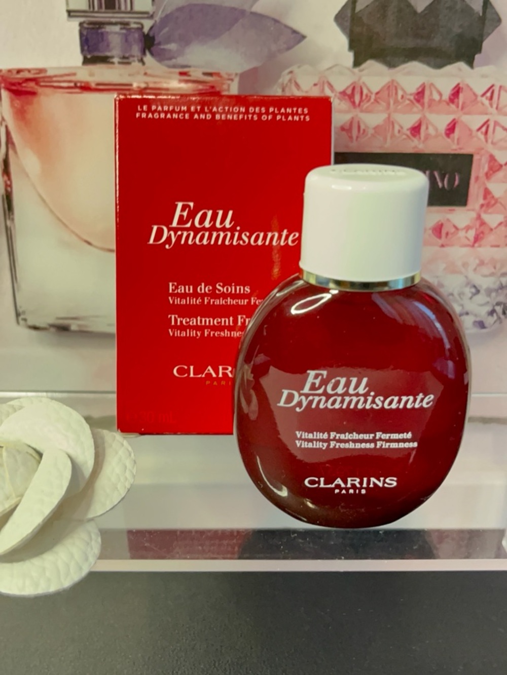 Clarins Eau Drynamisante treatment fragrance travel bottle 30ml.